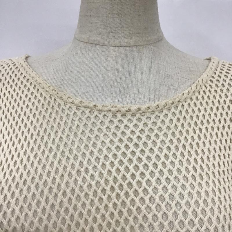 レプシィム LEPSIM カットソー 七分袖 LPO62205CF メッシュ 2WAY 5分袖 プルオーバー FREE 無地 オフホワイト / オフホワイト /  レディース USED 古着 中古 10097669