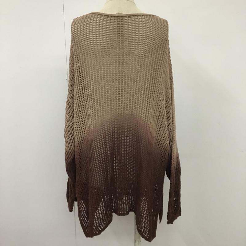 レプシィム LEPSIM カットソー 長袖 LPH62116CF グラデーション メッシュ FREE 無地 ベージュ / ベージュ / X 茶 / ブラウン / X ダークブラウン / ダークブラウン /  レディース USED 古着 中古 10097672