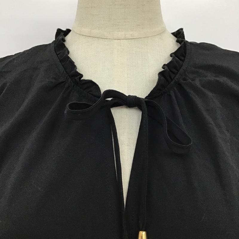 ザラ ZARA ワンピース ロングスカート 9878 063 800 プリーツ シャーリング M 無地 黒 / ブラック /  レディース USED 古着 中古 10097676