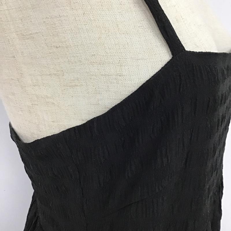 ビス ViS ワンピース ロングスカート BVE-13050-A ふくれチェックキャミワンピース FREE 無地 黒 / ブラック /  レディース USED 古着 中古 10097688