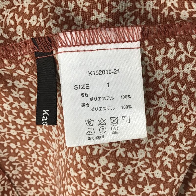 カスタネ Kastane スカート ロングスカート K1902010-21 バックスリット 1 総柄 赤 / レッド / X 白 / ホワイト /  レディース USED 古着 中古 10097689