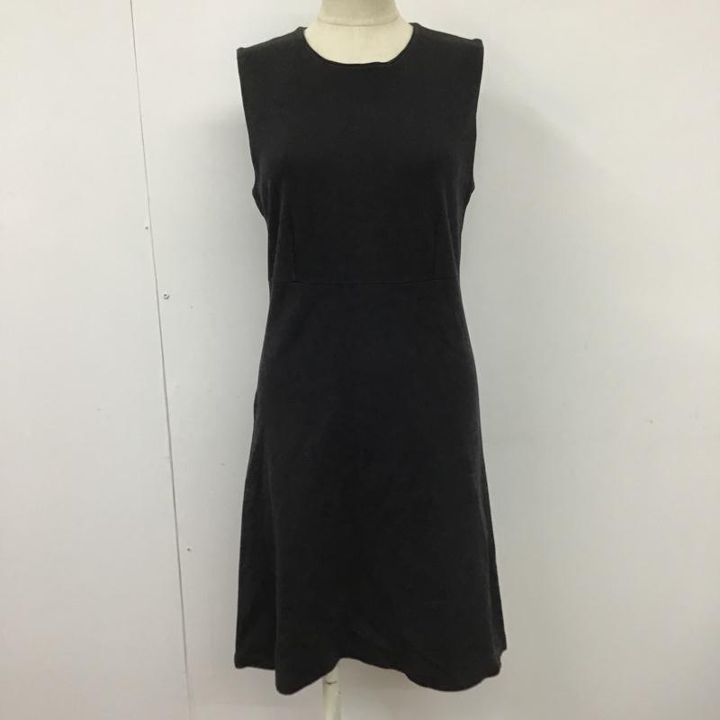 アニエス・ベー agnes b. ワンピース ひざ丈スカート ノースリーブ 1 無地 黒 / ブラック /  レディース USED 古着 中古 10097692