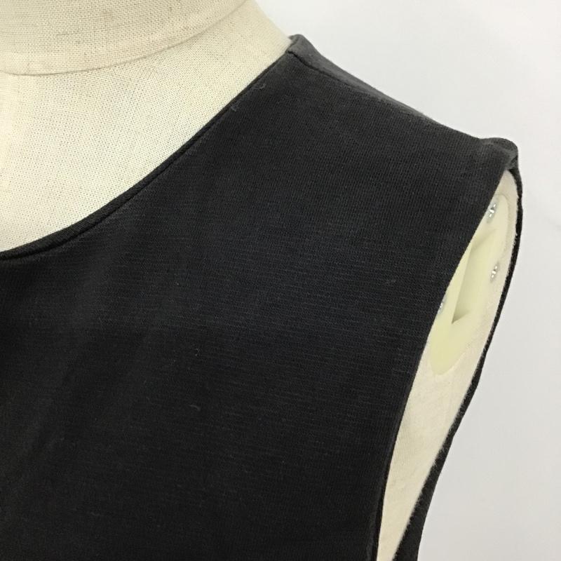 アニエス・ベー agnes b. ワンピース ひざ丈スカート ノースリーブ 1 無地 黒 / ブラック /  レディース USED 古着 中古 10097692
