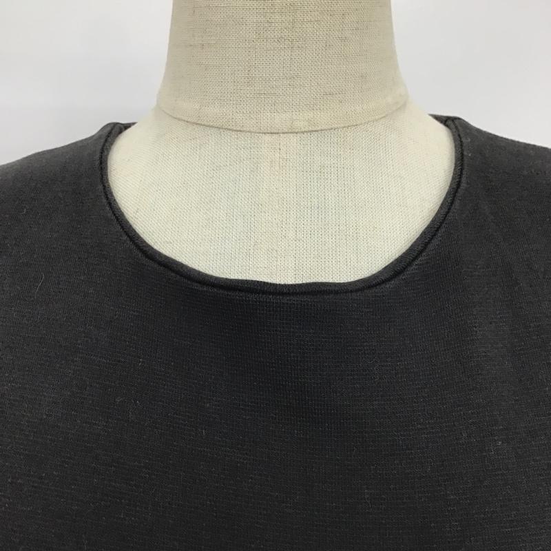 アニエス・ベー agnes b. ワンピース ひざ丈スカート ノースリーブ 1 無地 黒 / ブラック /  レディース USED 古着 中古 10097692