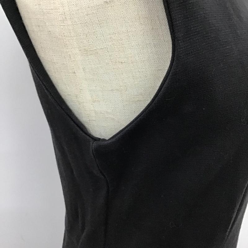 アニエス・ベー agnes b. ワンピース ひざ丈スカート ノースリーブ 1 無地 黒 / ブラック /  レディース USED 古着 中古 10097692