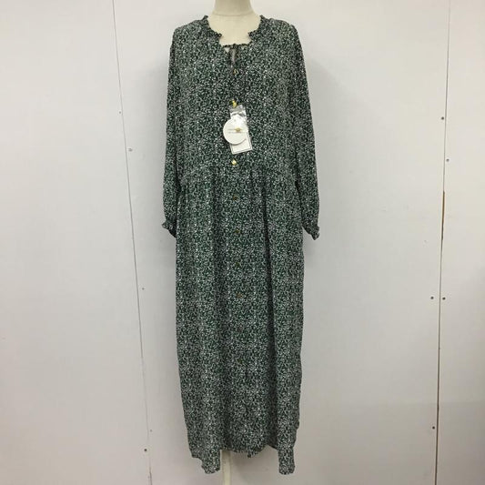 ロペピクニック ROPE' PICNIC ワンピース ひざ丈スカート GDE-59130-B 2WAY アソート柄ワンピース 前後着 タグ付き 40 花柄 緑 / グリーン / X 白 / ホワイト / X 黒 / ブラック /  レディース USED 古着 中古 10097696
