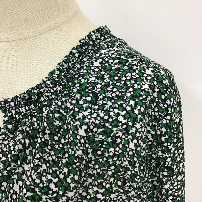 ロペピクニック ROPE' PICNIC ワンピース ひざ丈スカート GDE-59130-B 2WAY アソート柄ワンピース 前後着 タグ付き 40 花柄 緑 / グリーン / X 白 / ホワイト / X 黒 / ブラック /  レディース USED 古着 中古 10097696