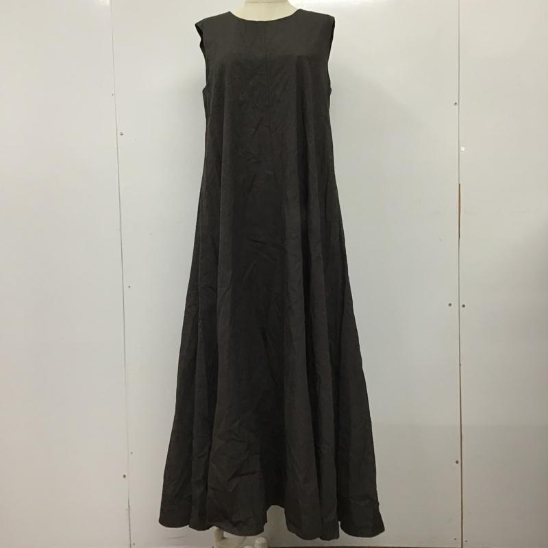 ビームス ハート BEAMS HEART ワンピース ロングスカート 43-26-1525-928 ブラウスレイヤードワンピース セット ノースリーブワンピース 無地 チャコールグレー / チャコールグレー /  レディース USED 古着 中古 10097704