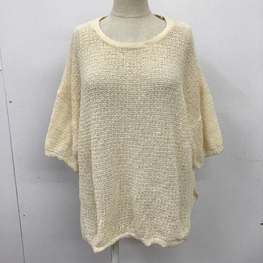 レプシィム LEPSIM カットソー 半袖 LPO62178CF メッシュプルオーバー 5分袖 FREE 無地 アイボリー / アイボリー /  レディース USED 古着 中古 10097706