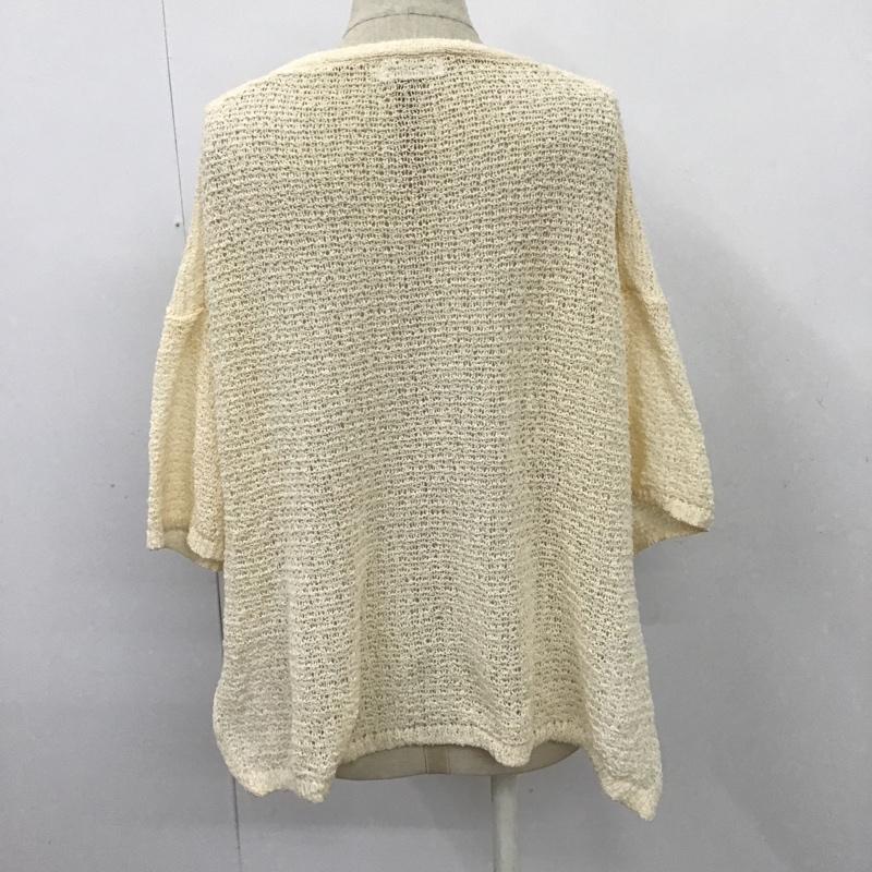 レプシィム LEPSIM カットソー 半袖 LPO62178CF メッシュプルオーバー 5分袖 FREE 無地 アイボリー / アイボリー /  レディース USED 古着 中古 10097706