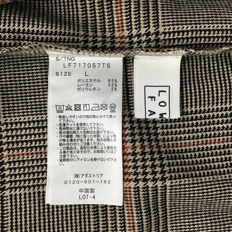 ローリーズファーム LOWRYS FARM ワンピース ひざ丈スカート LF717057TS マエボタンタイトキャミワンピース L チェック ベージュ / ベージュ / X 黒 / ブラック / X 橙 / オレンジ /  レディース USED 古着 中古 10097708