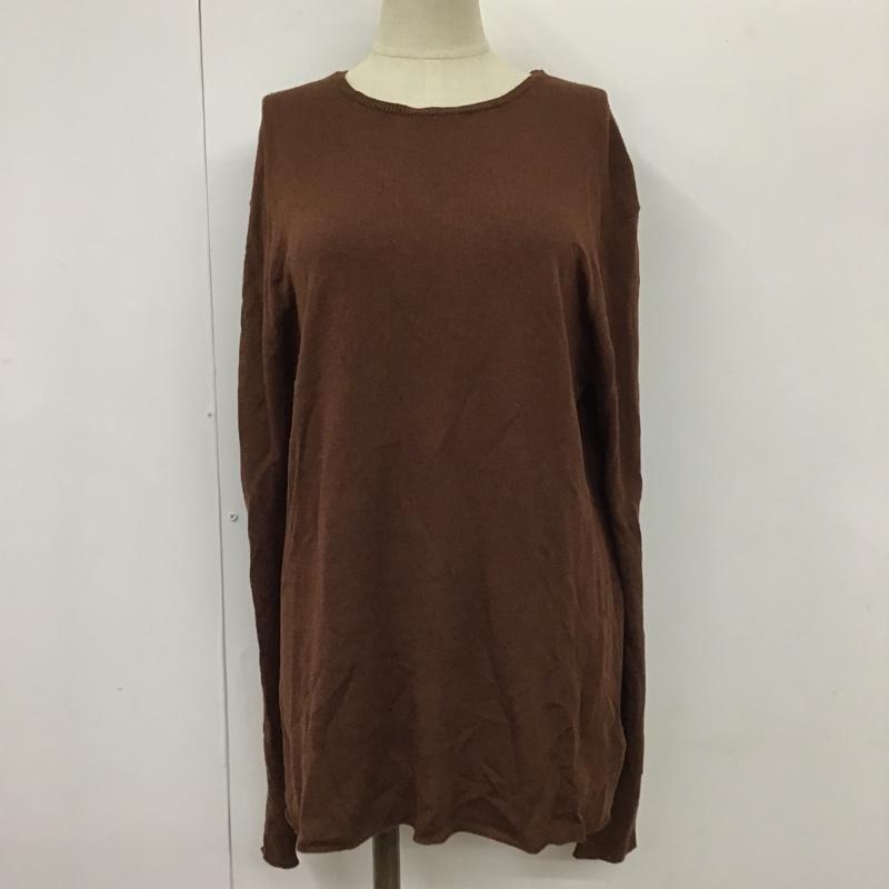 デミルクスビームス Demi-Luxe BEAMS ニット、セーター 長袖 68-15-0392-231 クルーネック 無地 茶 / ブラウン /  レディース USED 古着 中古 10097713