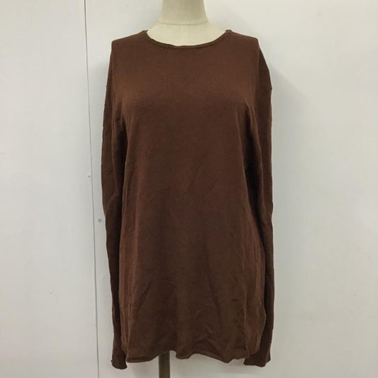 デミルクスビームス Demi-Luxe BEAMS ニット、セーター 長袖 68-15-0392-231 クルーネック 無地 茶 / ブラウン /  レディース USED 古着 中古 10097713