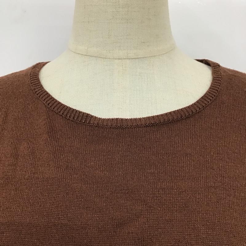 デミルクスビームス Demi-Luxe BEAMS ニット、セーター 長袖 68-15-0392-231 クルーネック 無地 茶 / ブラウン /  レディース USED 古着 中古 10097713