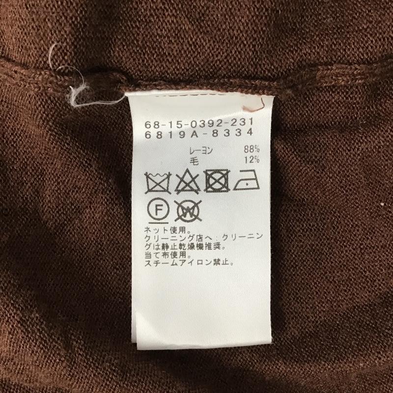 デミルクスビームス Demi-Luxe BEAMS ニット、セーター 長袖 68-15-0392-231 クルーネック 無地 茶 / ブラウン /  レディース USED 古着 中古 10097713
