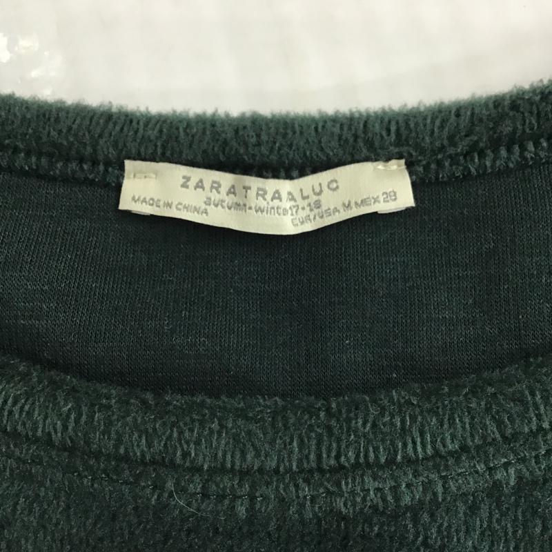ザラ ZARA TRAFALUC カットソー 長袖 7901 291 500 ワイドスリーブ M 無地 緑 / グリーン /  レディース USED 古着 中古 10097726