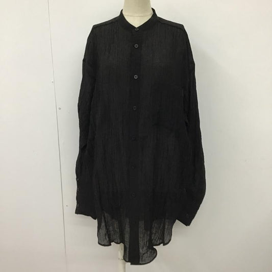 フリークスストア FREAK'S STORE シャツ、ブラウス 長袖 212-3044 バンドカラー シアー FREE 無地 黒 / ブラック /  レディース USED 古着 中古 10097732