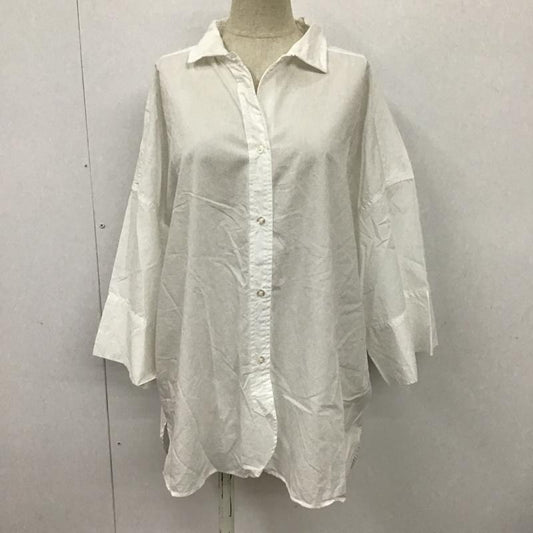 ニコアンド niko and... シャツ、ブラウス 半袖 S202DA01AD マーセBIGショートシャツ M 無地 白 / ホワイト /  レディース USED 古着 中古 10097736