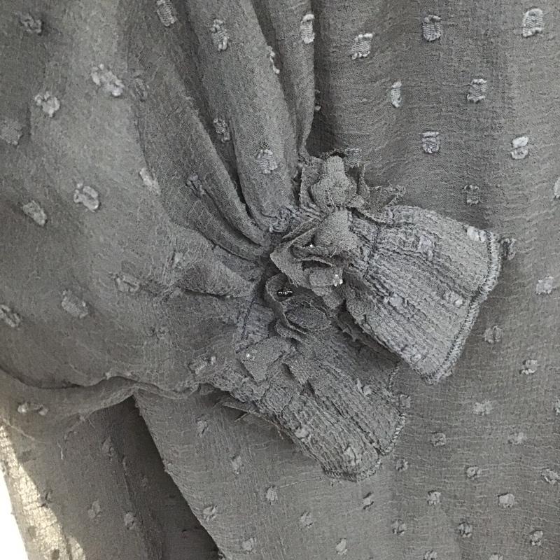 ザラベーシック ZARA BASIC ワンピース ひざ丈スカート 7200 023 409 シアー M ドット 紺 / ネイビー /  レディース USED 古着 中古 10097739