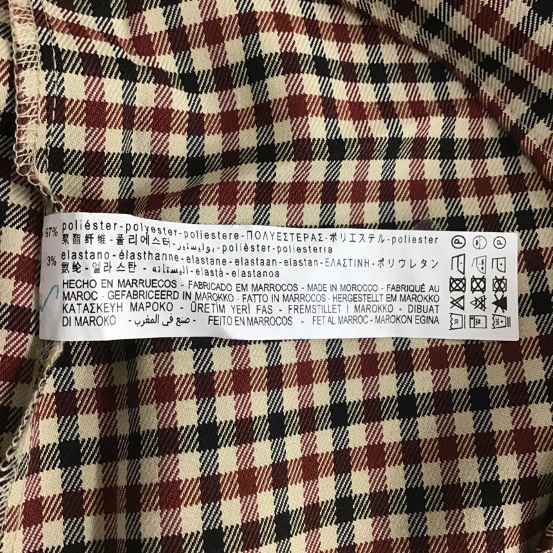 ザラ ZARA ワンピース ミニスカート 0387 160 075 スクエアネック S チェック ベージュ / ベージュ / X 黒 / ブラック / X えんじ / ワインレッド /  レディース USED 古着 中古 10097743