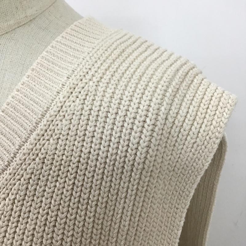 ザラ ZARA ベスト ベスト 3519 006 806 Vネック M 無地 アイボリー / アイボリー /  レディース USED 古着 中古 10097746