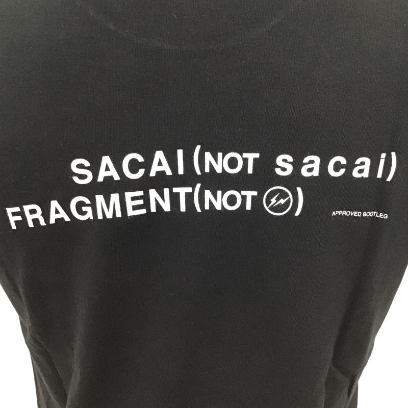 フラグメント FRAGMENT Tシャツ 半袖 17-01684M Sacai×FragmentPEACE(NOT PEACE)S/STEE 半袖カットソー プリントTシャツ 1 ロゴ、文字 黒 / ブラック /  メンズ USED 古着 中古 10097785