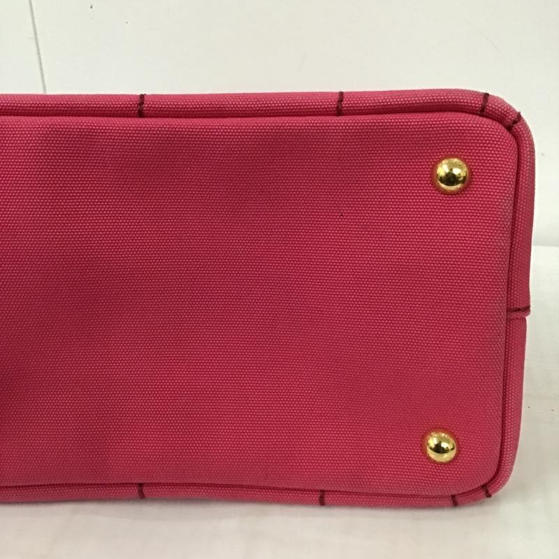 プラダ PRADA トートバッグ トートバッグ キャンバス ロゴ、文字 桃 / ピンク /  レディース USED 古着 中古 10097805