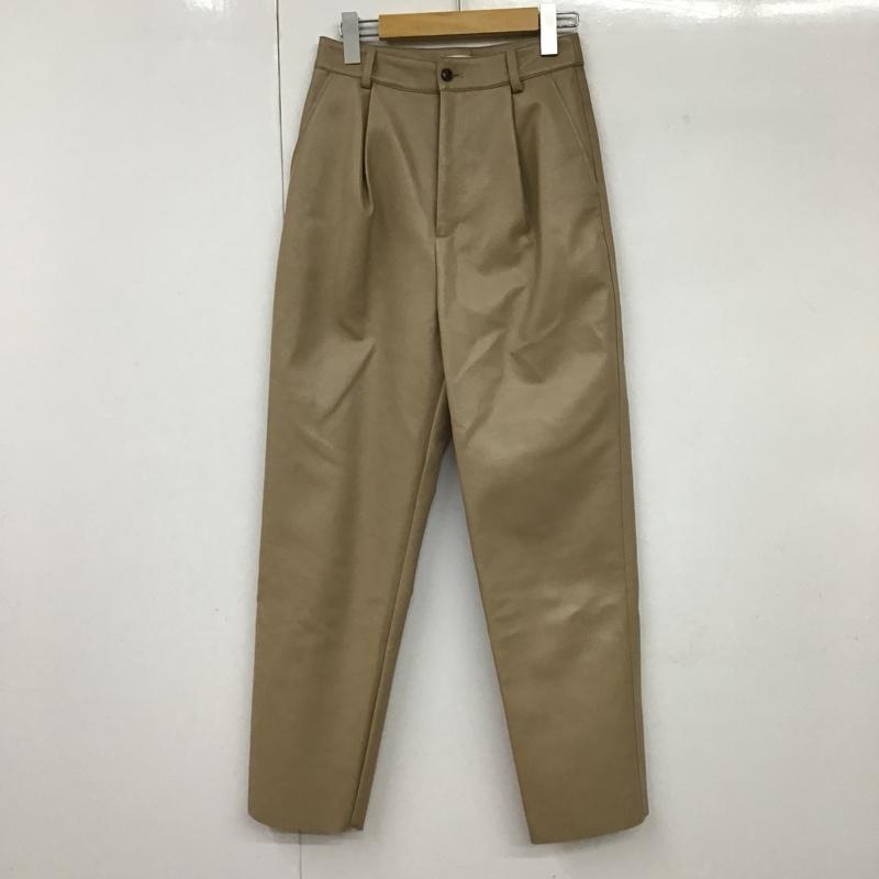 スタイルミキサー STYLEMIXER ボトムス ボトムス 500ES131-2790 フェイクレザータックパンツ M 無地 ベージュ / ベージュ /  レディース USED 古着 中古 10097814