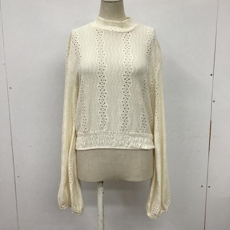 ザラ ZARA カットソー 長袖 4215 420 251 裾ゴム S  アイボリー / アイボリー /  レディース USED 古着 中古 10097815