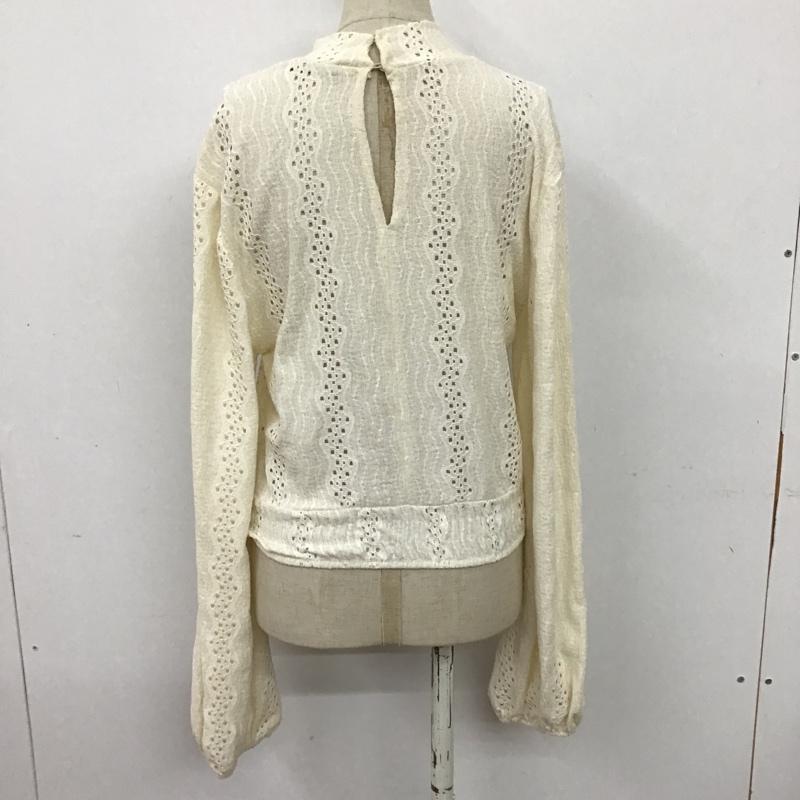 ザラ ZARA カットソー 長袖 4215 420 251 裾ゴム S  アイボリー / アイボリー /  レディース USED 古着 中古 10097815