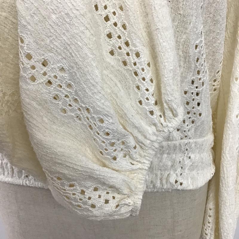 ザラ ZARA カットソー 長袖 4215 420 251 裾ゴム S  アイボリー / アイボリー /  レディース USED 古着 中古 10097815