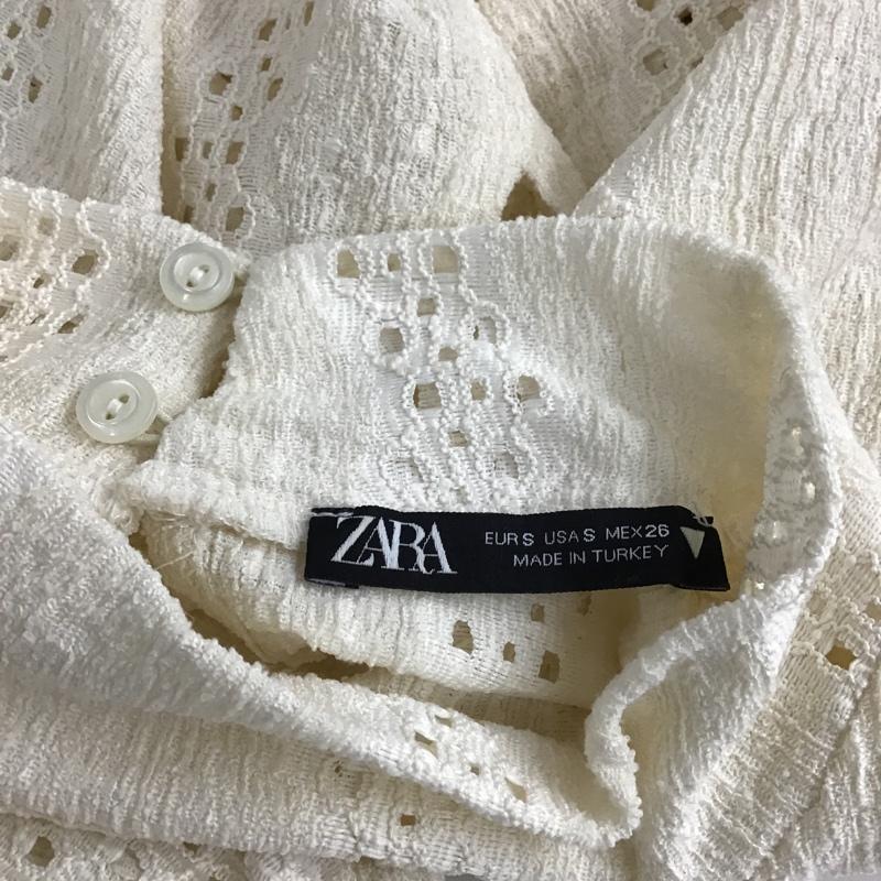 ザラ ZARA カットソー 長袖 4215 420 251 裾ゴム S  アイボリー / アイボリー /  レディース USED 古着 中古 10097815