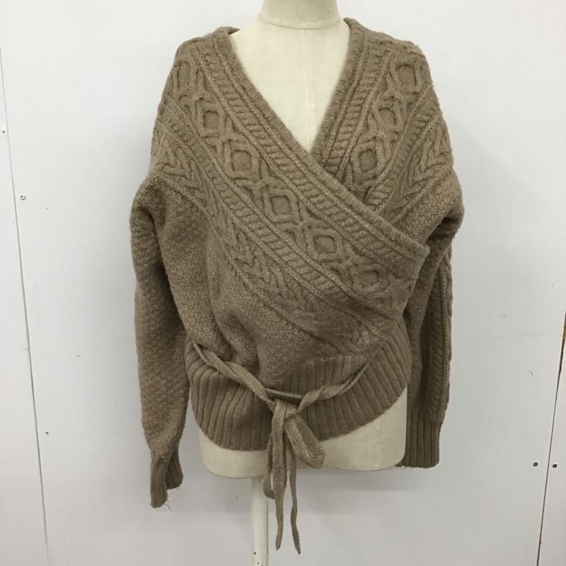フリークスストア FREAK'S STORE ニット、セーター 長袖 193-3326A アラン編カシュクールニット 前後着 2WAY FREE  ベージュ / ベージュ /  レディース USED 古着 中古 10097819