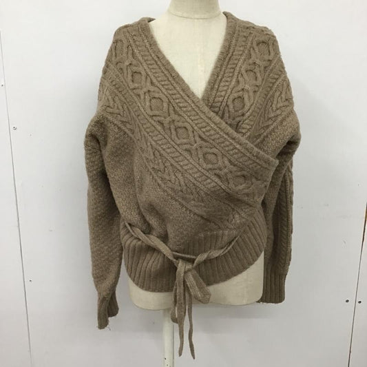 フリークスストア FREAK'S STORE ニット、セーター 長袖 193-3326A アラン編カシュクールニット 前後着 2WAY FREE  ベージュ / ベージュ /  レディース USED 古着 中古 10097819