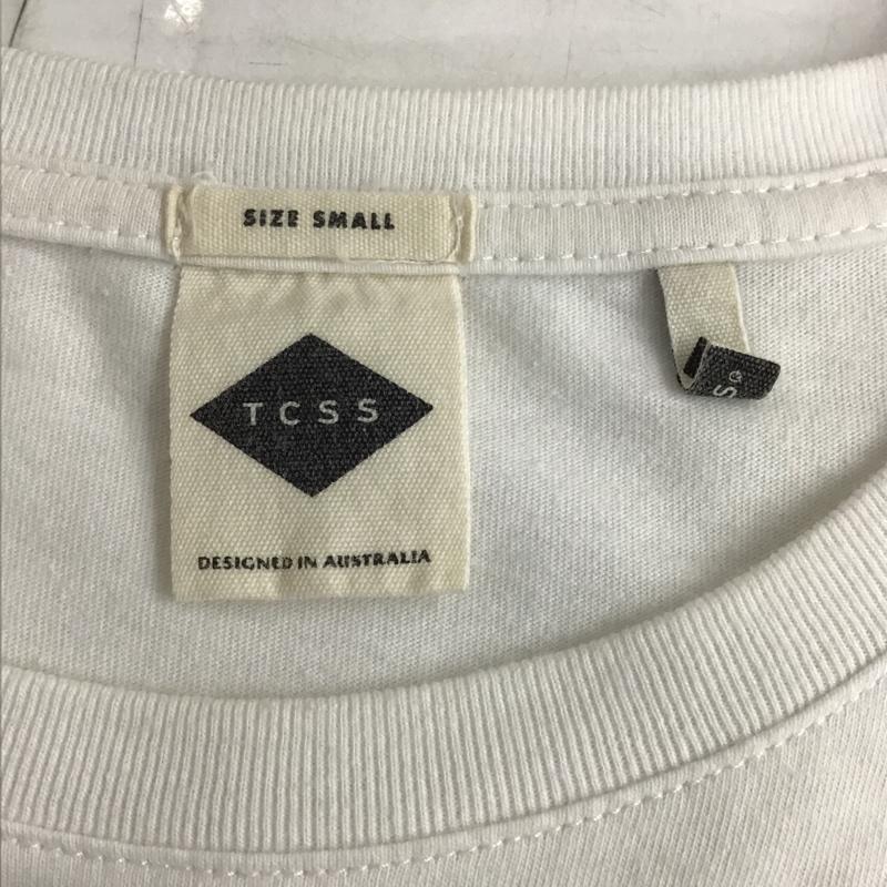 ティーシーエスエス TCSS Tシャツ 半袖 半袖カットソー プリントTシャツ クルーネックカットソー S ロゴ、文字 白 / ホワイト /  メンズ USED 古着 中古 10097864