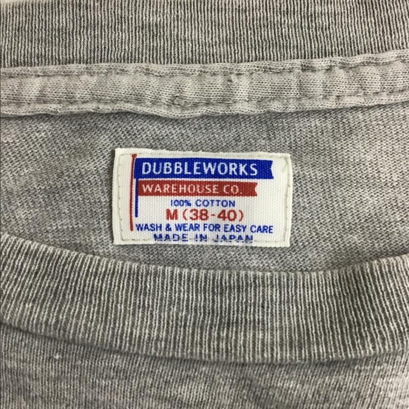 ダブルワークス DUBBLEWORKS Tシャツ 半袖 半袖カットソー プリントTシャツ クルーネックカットソー M プリント 灰 / グレー /  メンズ USED 古着 中古 10097865