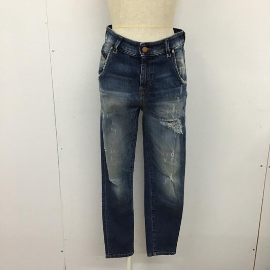 ディーゼル DIESEL パンツ デニム、ジーンズ クラッシュ W23 L32 ダメージ加工 青 / ブルー /  レディース USED 古着 中古 10097873
