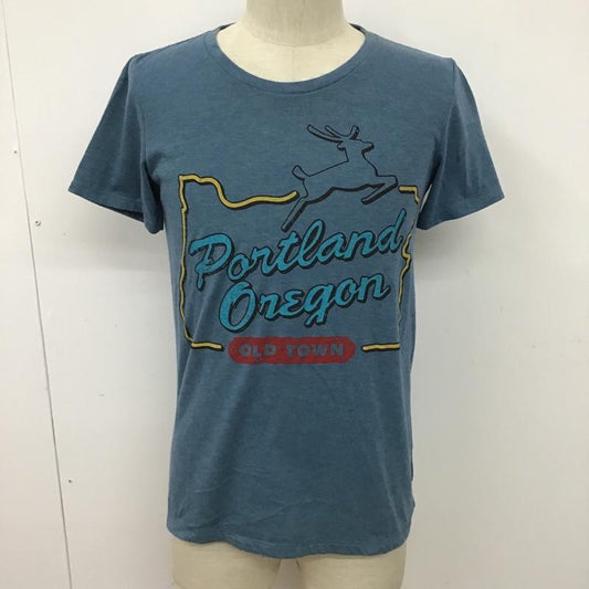 ファクトタム FACTOTUM Tシャツ 半袖 01082123 オールドタウンTシャツ 44 プリント 青 / ブルー /  メンズ USED 古着 中古 10097896