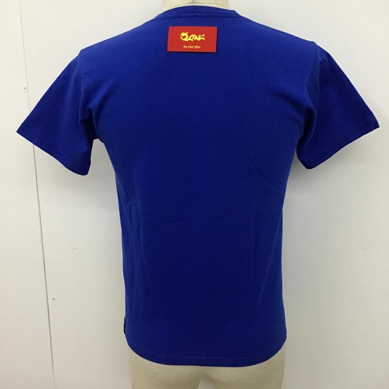 クリームソーダ CREAMSODA Tシャツ 半袖 TEMMYE クルーネック プリント S ロゴ、文字 青 / ブルー /  メンズ USED 古着 中古 10097898
