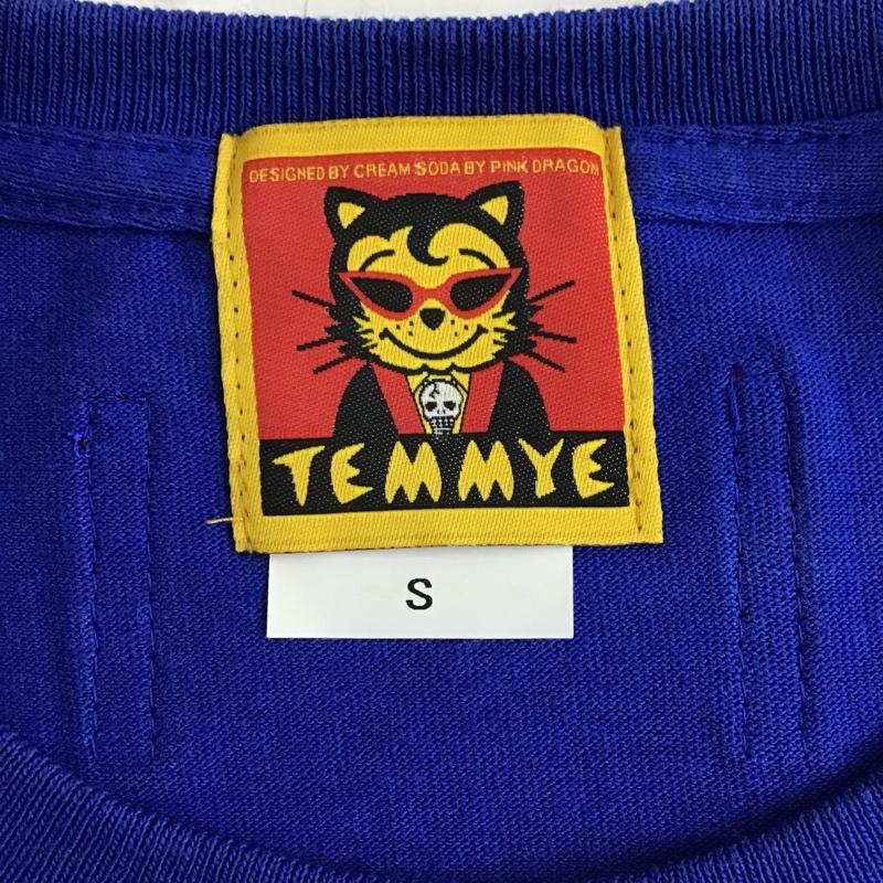 クリームソーダ CREAMSODA Tシャツ 半袖 TEMMYE クルーネック プリント S ロゴ、文字 青 / ブルー /  メンズ USED 古着 中古 10097898
