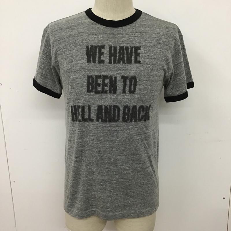 キャリー CALEE Tシャツ 半袖 リンガーTシャツ M ロゴ、文字 黒 / ブラック / X 灰 / グレー /  メンズ USED 古着 中古 10097900