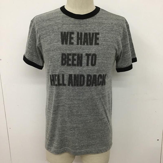 キャリー CALEE Tシャツ 半袖 リンガーTシャツ M ロゴ、文字 黒 / ブラック / X 灰 / グレー /  メンズ USED 古着 中古 10097900