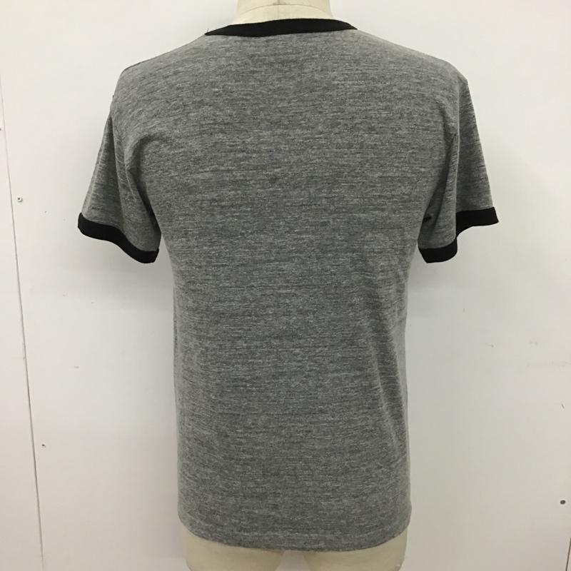 キャリー CALEE Tシャツ 半袖 リンガーTシャツ M ロゴ、文字 黒 / ブラック / X 灰 / グレー /  メンズ USED 古着 中古 10097900
