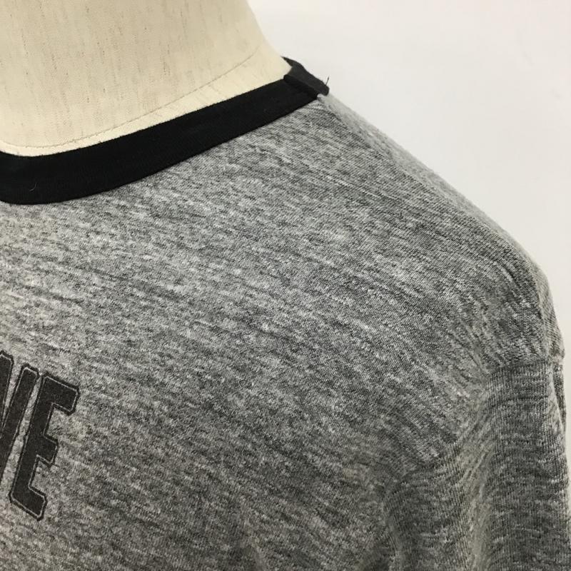 キャリー CALEE Tシャツ 半袖 リンガーTシャツ M ロゴ、文字 黒 / ブラック / X 灰 / グレー /  メンズ USED 古着 中古 10097900