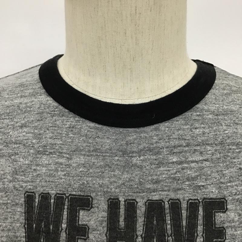 キャリー CALEE Tシャツ 半袖 リンガーTシャツ M ロゴ、文字 黒 / ブラック / X 灰 / グレー /  メンズ USED 古着 中古 10097900