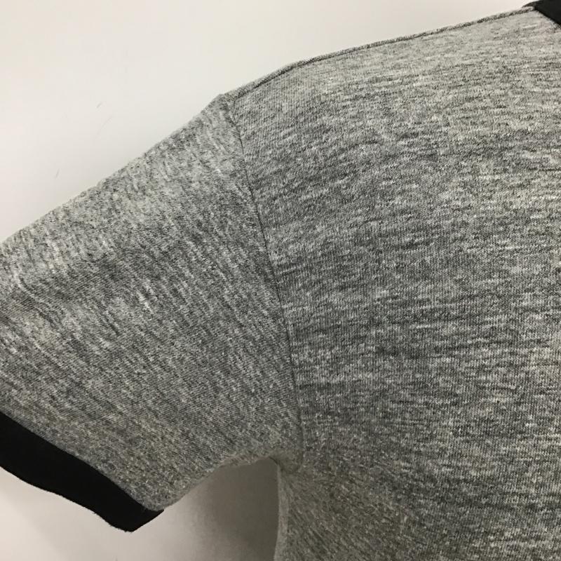 キャリー CALEE Tシャツ 半袖 リンガーTシャツ M ロゴ、文字 黒 / ブラック / X 灰 / グレー /  メンズ USED 古着 中古 10097900