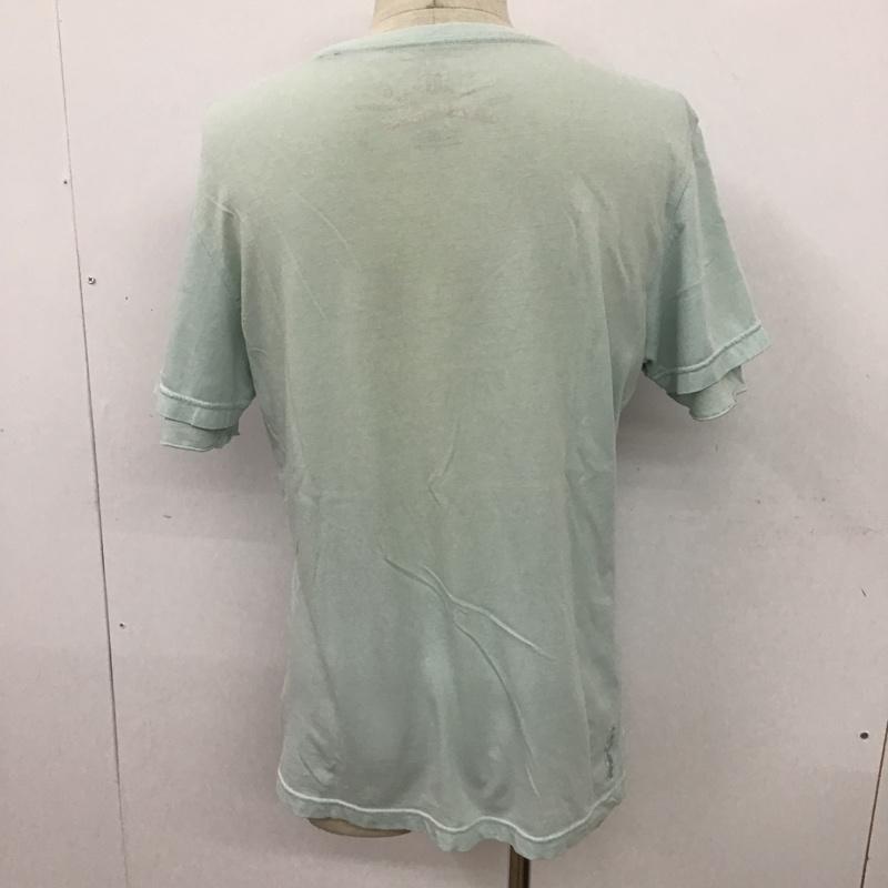 ディーゼル DIESEL Tシャツ 半袖 クルーネック L ロゴ、文字 水色 / ライトブルー /  メンズ USED 古着 中古 10097901