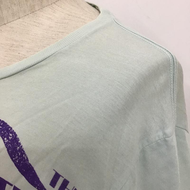 ディーゼル DIESEL Tシャツ 半袖 クルーネック L ロゴ、文字 水色 / ライトブルー /  メンズ USED 古着 中古 10097901