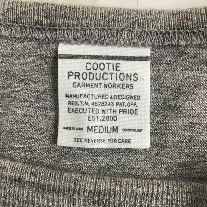 クーティープロダクションズ COOTIE PRODUCTIONS Tシャツ 半袖 ブーツ柄 バックプリント M ロゴ、文字 灰 / グレー /  メンズ USED 古着 中古 10097904