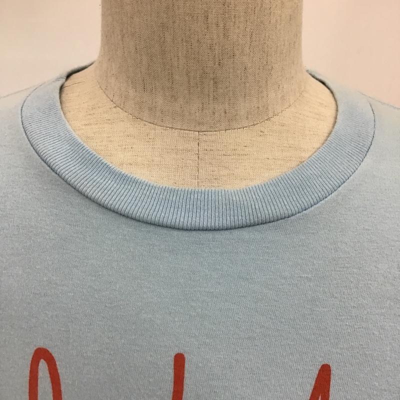 ロイヤル roial Tシャツ 半袖 フォトプリント クルーネック L ロゴ、文字 水色 / ライトブルー /  メンズ USED 古着 中古 10097905